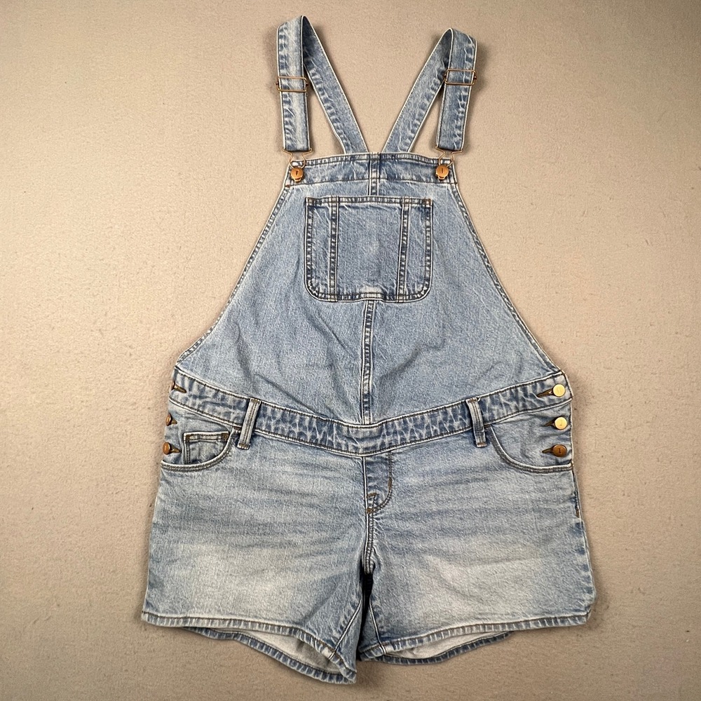 Isabel by Ingrid & Isabel Maternity Shortalls Women 4 Blue Denim Overalls Casual